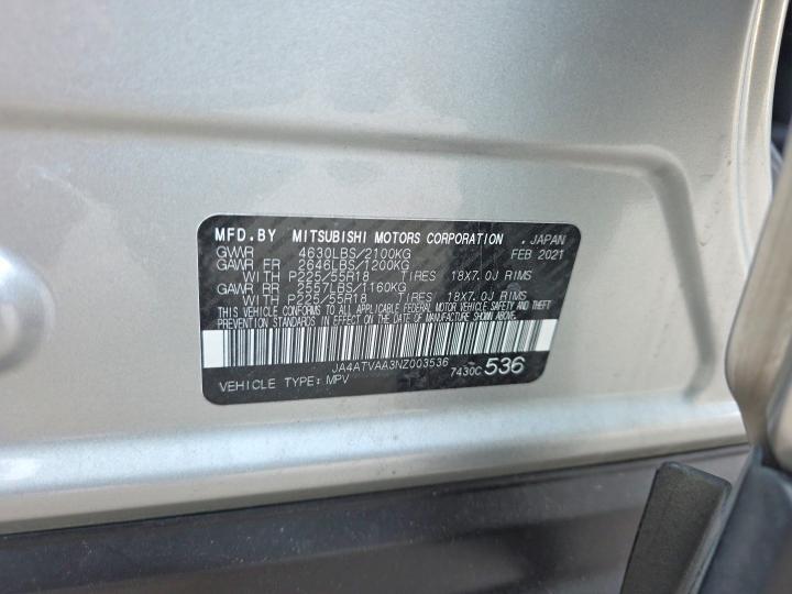 Продаж на аукціоні авто 2022 Mitsubishi Eclipse Cr, vin: JA4ATVAA3NZ003536, номер лоту: 76873445