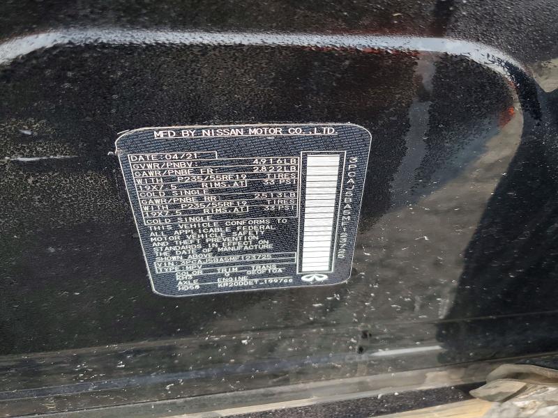 2021 Infiniti Qx50 მანქანა იყიდება აუქციონზე, vin: 3PCAJ5BA5MF123725, აუქციონის ნომერი: 79100405