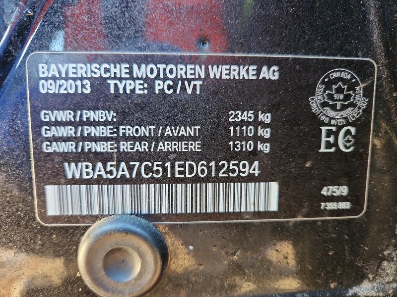 Aukcja sprzedaży 2014 Bmw 528, vin: WBA5A7C51ED612594, numer aukcji: 75833415
