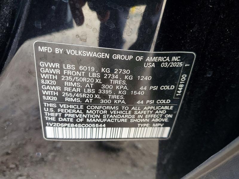 79257735 :رقم المزاد ، 1V2DSPE84SC005544 vin ، 2025 Volkswagen Id.4 مزاد بيع