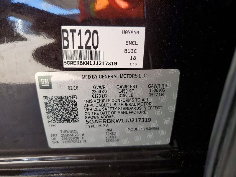 Aukcja sprzedaży 2018 Buick Enclave, vin: 5GAERBKW1JJ217319, numer aukcji: 51905956