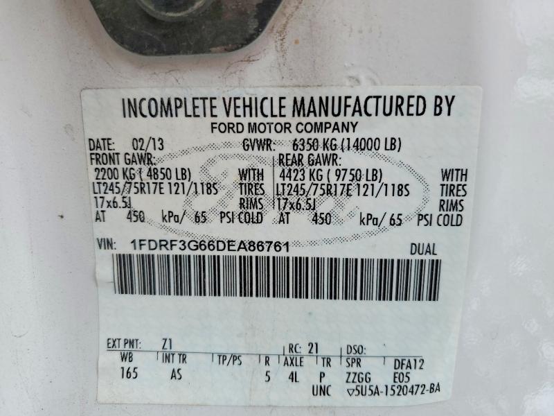 Aukcja sprzedaży 2013 Ford F350 Supe, vin: 1FDRF3G66DEA86761, numer aukcji: 46784396