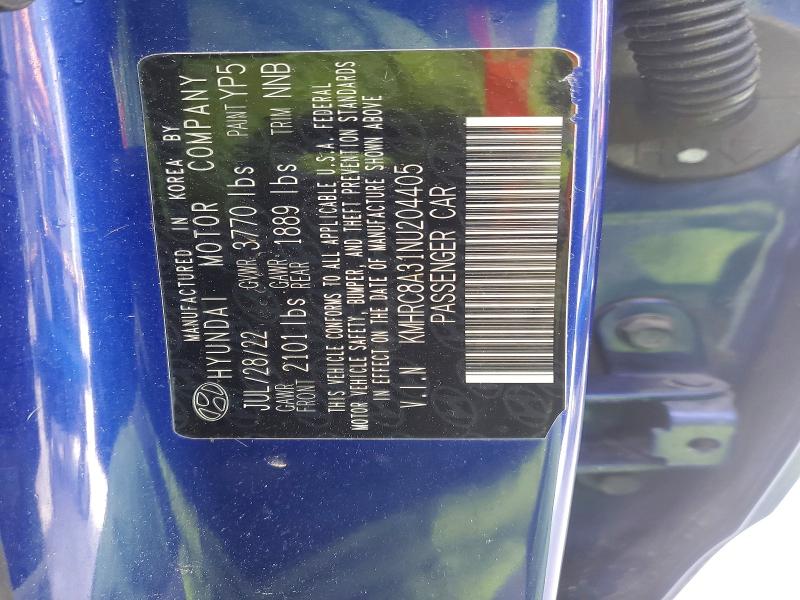 78691555 :رقم المزاد ، KMHRC8A31NU204405 vin ، 2022 Hyundai Venue مزاد بيع