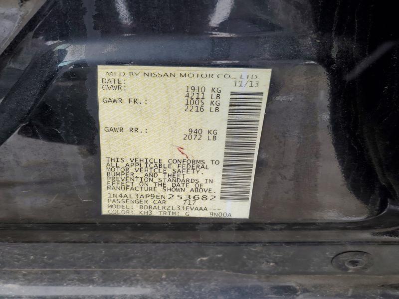 Продажа на аукционе авто 2014 Nissan Altima, vin: 1N4AL3AP9EN253682, номер лота: 78584495