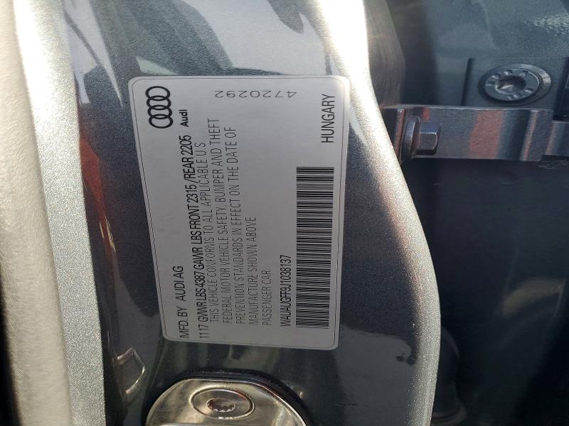 76633975 :رقم المزاد ، WAUAUGFF9J1038137 vin ، 2018 Audi A3 مزاد بيع