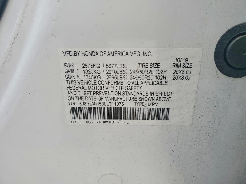 Продаж на аукціоні авто 2020 Acura Mdx, vin: 5J8YD4H53LL011075, номер лоту: 78921605