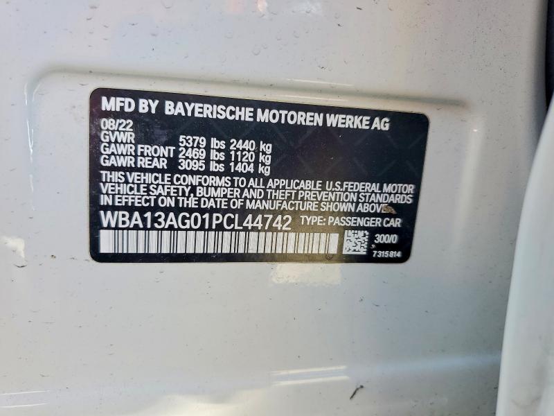 Aukcja sprzedaży 2023 Bmw Motorrad 530e, vin: WBA13AG01PCL44742, numer aukcji: 78170915