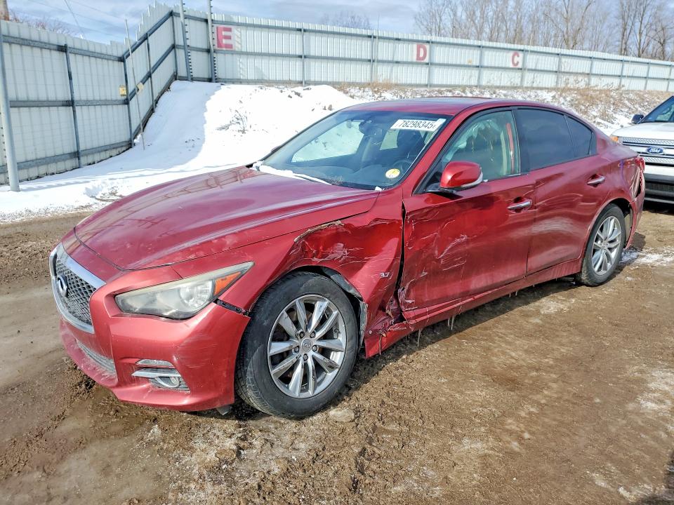 2014 Infiniti Q50 მანქანა იყიდება აუქციონზე, vin: JN1BV7AR4EM681279, აუქციონის ნომერი: 78298345