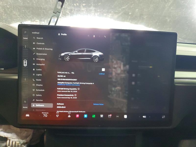 78508485 :رقم المزاد ، 5YJSA1E50RF542567 vin ، 2024 Tesla Model S مزاد بيع