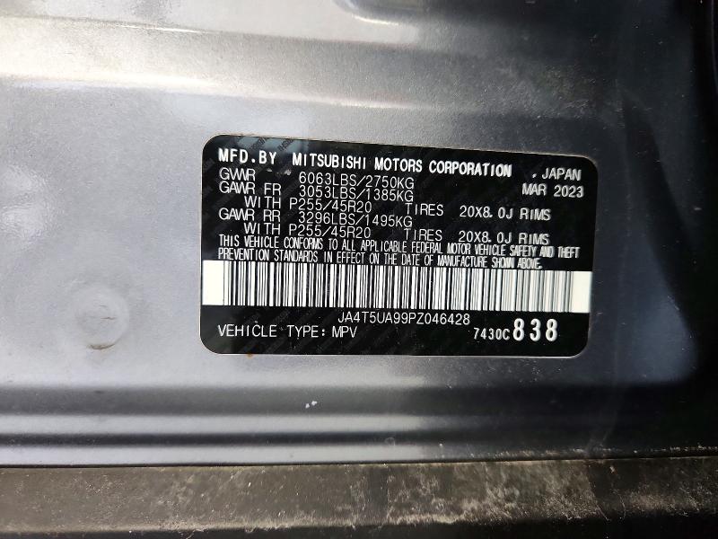 Auction sale of the 2023 Mitsubishi Outlander, vin: JA4T5UA99PZ046428, lot number: 78177555