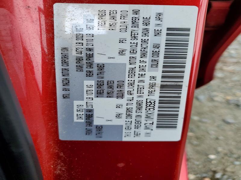 Aukcja sprzedaży 2019 Mazda 6, vin: JM1GL1VM1K1506957, numer aukcji: 77168525