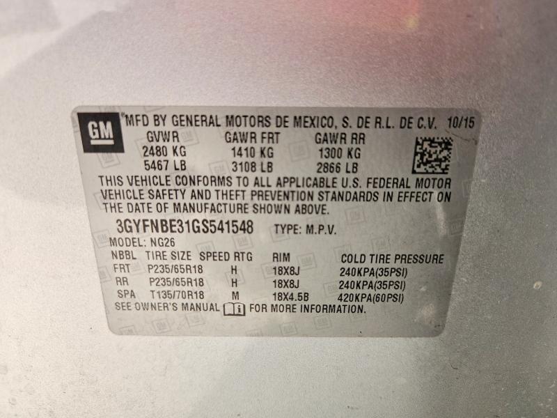 Продаж на аукціоні авто 2016 Cadillac Srx, vin: 3GYFNBE31GS541548, номер лоту: 76437525
