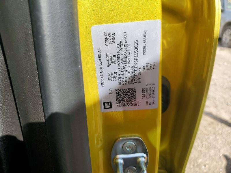 76188165 :رقم المزاد ، 1GCPTEEK6P1153855 vin ، 2023 Chevrolet Colorado مزاد بيع