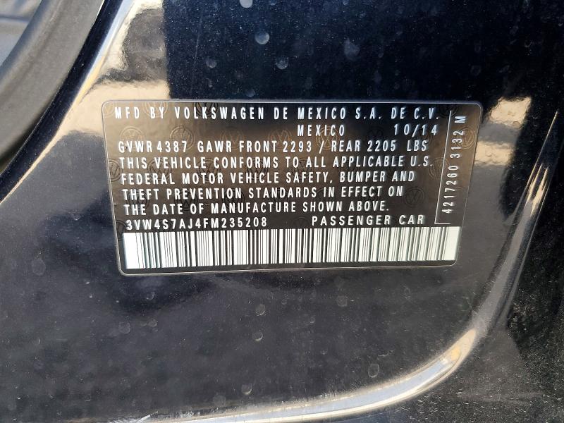 Aukcja sprzedaży 2015 Volkswagen Jetta, vin: 3VW4S7AJ4FM235208, numer aukcji: 76486615