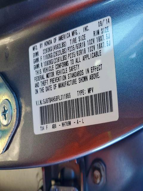 2015 Acura Rdx მანქანა იყიდება აუქციონზე, vin: 5J8TB4H58FL011965, აუქციონის ნომერი: 75154135