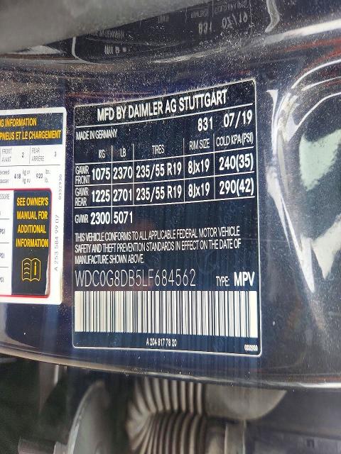 Aukcja sprzedaży 2020 Mercedes-benz Glc, vin: WDC0G8DB5LF684562, numer aukcji: 77709805