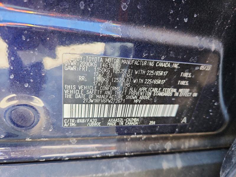 78425825 :رقم المزاد ، 2T3W1RFV6PW272671 vin ، 2023 Toyota Rav4 مزاد بيع