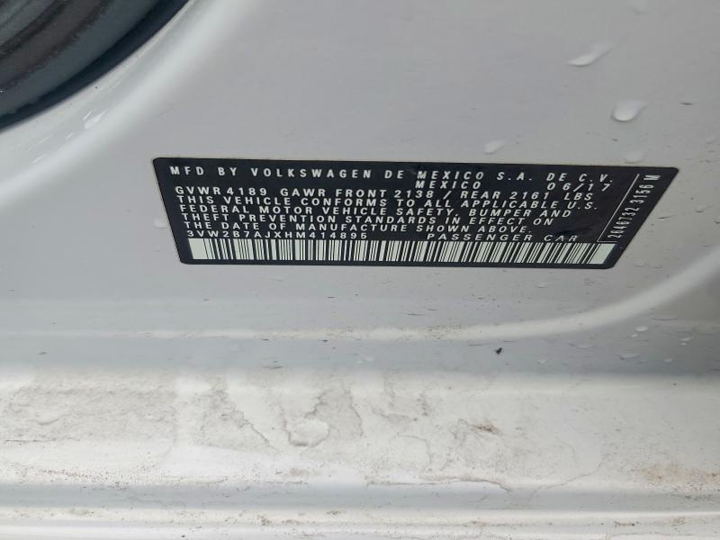 78036555 :رقم المزاد ، 3VW2B7AJXHM414895 vin ، 2017 Volkswagen Jetta مزاد بيع