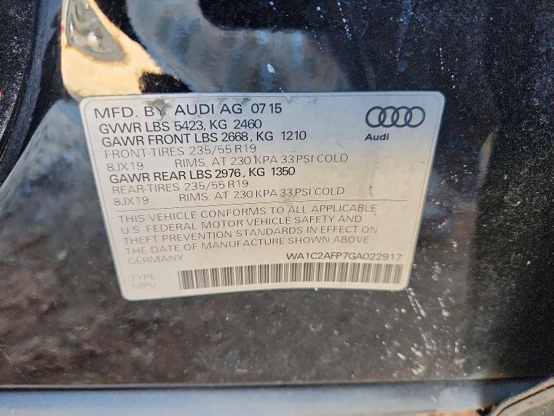 Aukcja sprzedaży 2016 Audi Q5, vin: WA1C2AFP7GA022917, numer aukcji: 76177185