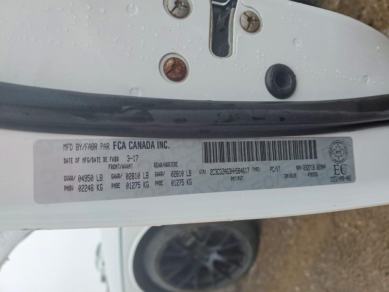 76939855 :رقم المزاد ، 2C3CDZAG3HH584617 vin ، 2017 Dodge Challenger مزاد بيع