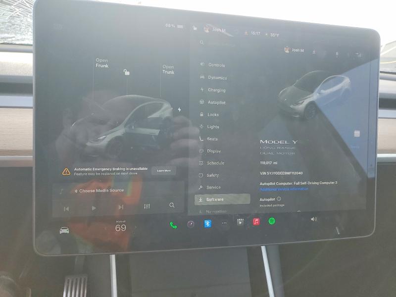 Продажа на аукционе авто 2021 Tesla Model Y, vin: 5YJYGDEE9MF112040, номер лота: 77652035