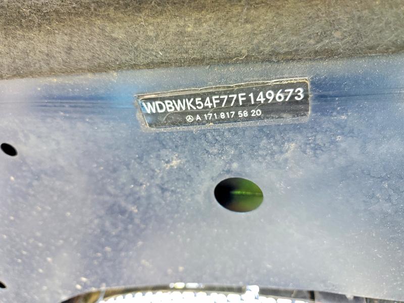 75288345 :رقم المزاد ، WDBWK54F77F149673 vin ، 2007 Mercedes-benz Slk 280 مزاد بيع