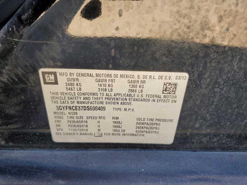 Продаж на аукціоні авто 2013 Cadillac Srx, vin: 3GYFNCE37DS600409, номер лоту: 78176475