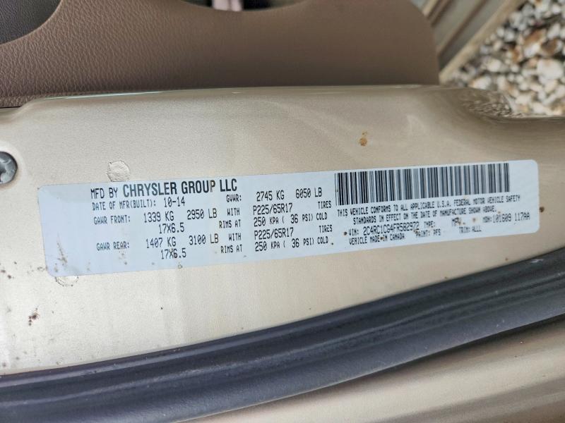 Продажа на аукционе авто 2015 Chrysler Town & Country, vin: 2C4RC1CG4FR582972, номер лота: 75180625