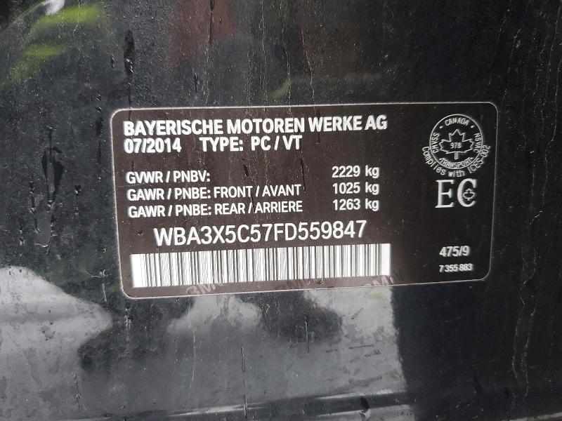 76759735 :رقم المزاد ، WBA3X5C57FD559847 vin ، 2015 Bmw 328 مزاد بيع