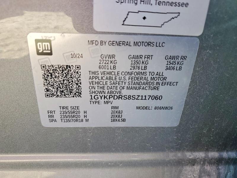 Aukcja sprzedaży 2025 Cadillac Xt6, vin: 1GYKPDRS8SZ117060, numer aukcji: 78154735