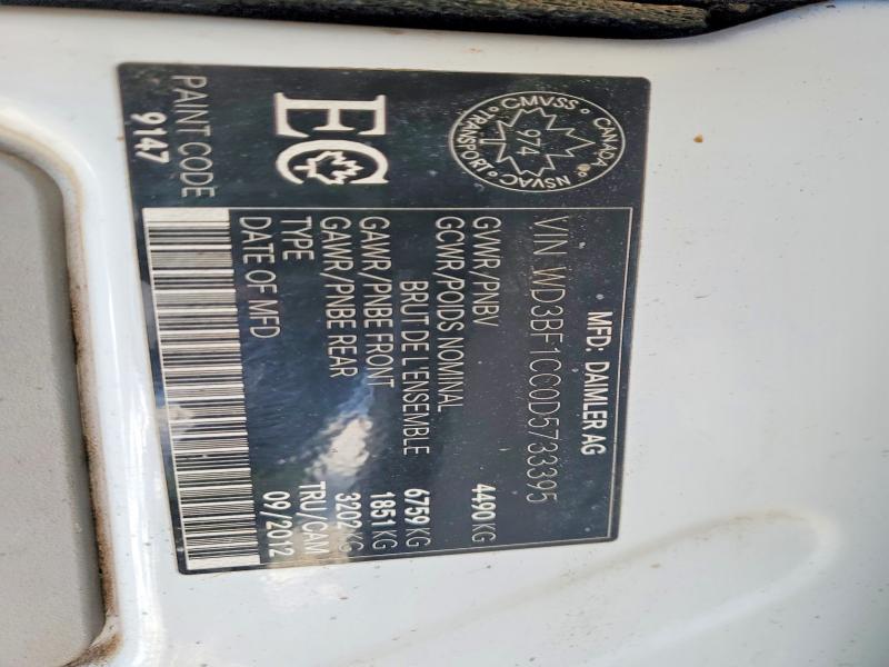 Продаж на аукціоні авто 2013 Mercedes Benz Sprinter, vin: WD3BF1CC0D5733395, номер лоту: 76798745