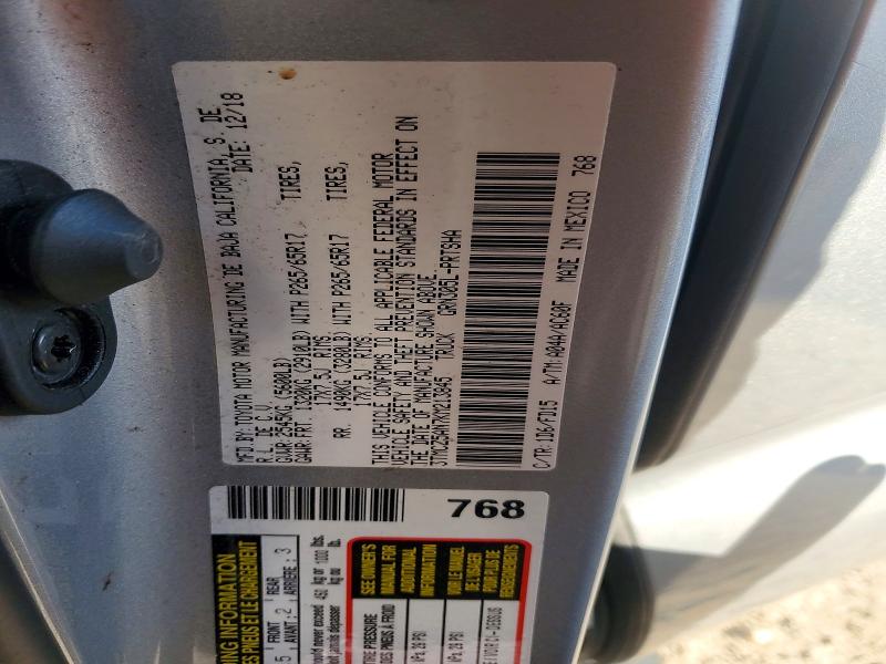 Aukcja sprzedaży 2019 Toyota Tacoma, vin: 3TMCZ5AN7KM213845, numer aukcji: 75863125