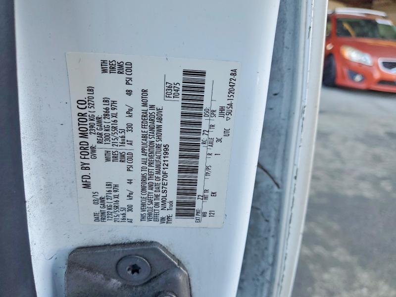 75938685 :رقم المزاد ، NM0LS7E70F1211995 vin ، 2015 Ford Transit Co مزاد بيع