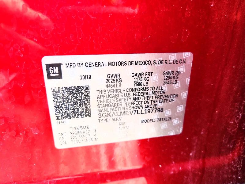 78497815 :رقم المزاد ، 3GKALMEV7LL197798 vin ، 2020 Gmc Terrain مزاد بيع
