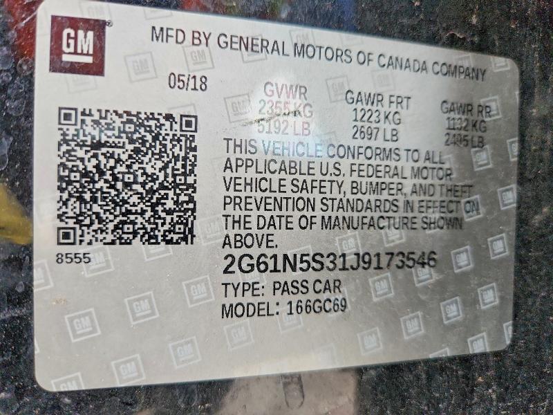 Продажа на аукционе авто 2018 Cadillac Xts, vin: 2G61N5S31J9173546, номер лота: 75457715