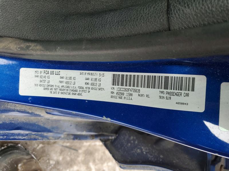 76124325 :رقم المزاد ، 1C3CCCBG9FN735639 vin ، 2015 Chrysler 200 مزاد بيع