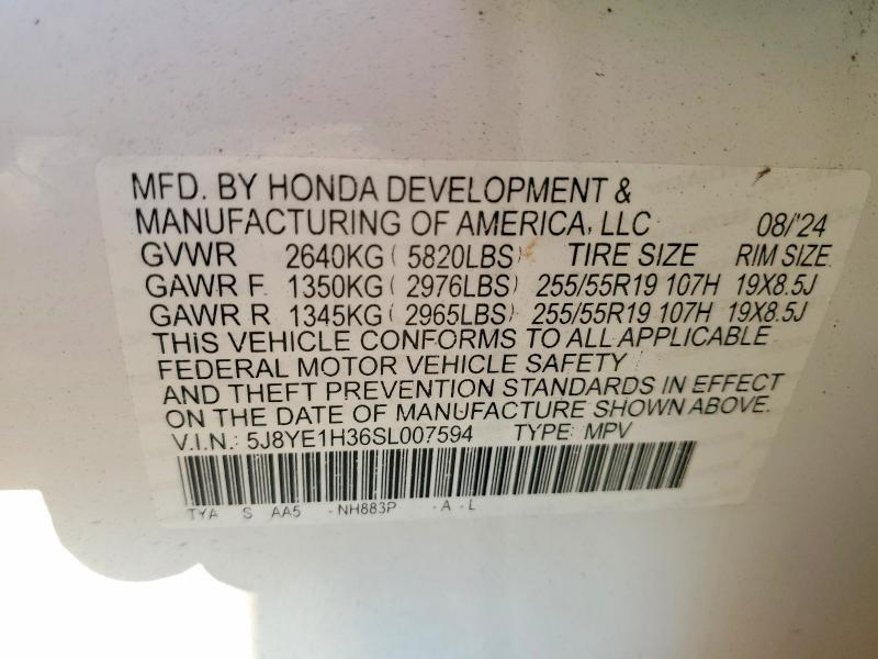 Продаж на аукціоні авто 2025 Acura Mdx, vin: 5J8YE1H36SL007594, номер лоту: 76035465