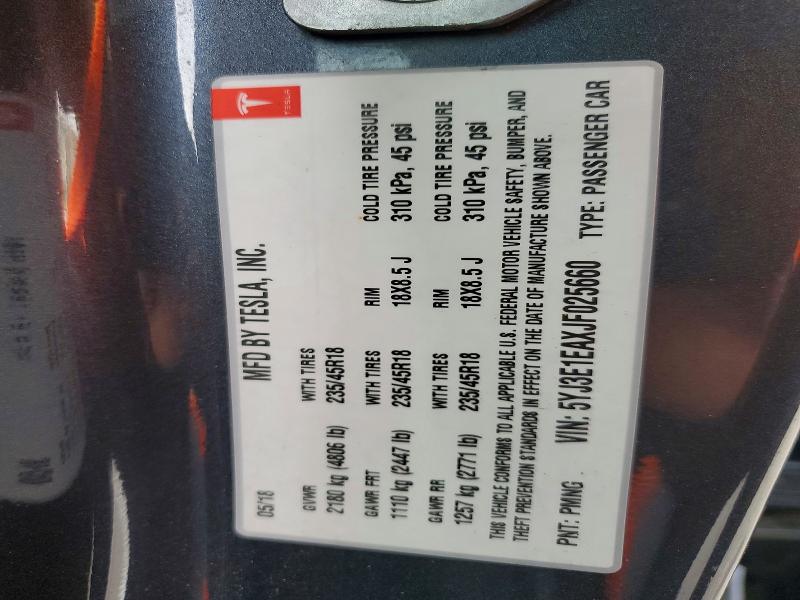 Продажа на аукционе авто 2018 Tesla Model 3, vin: 5YJ3E1EAXJF025660, номер лота: 76992475
