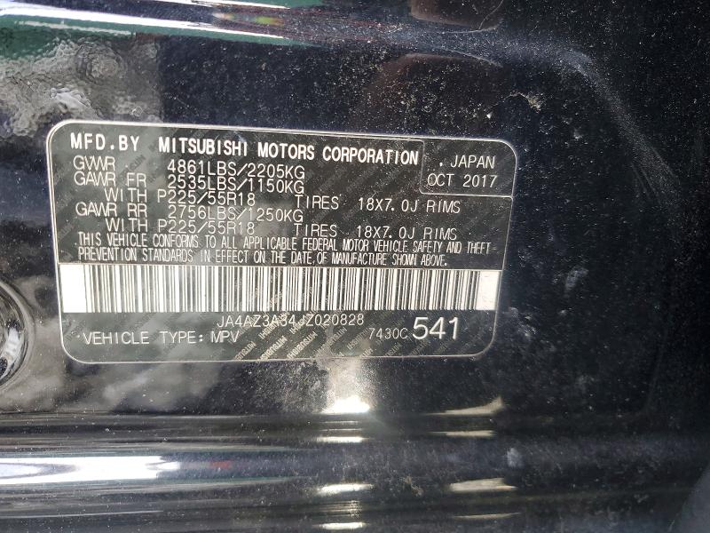 Продаж на аукціоні авто 2018 Mitsubishi Outlander, vin: JA4AZ3A34JZ020828, номер лоту: 78405345