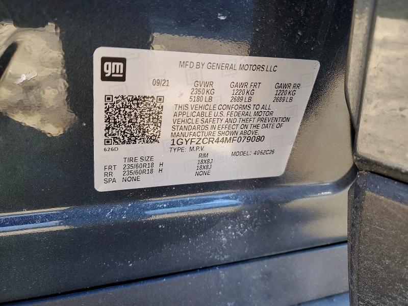 2021 Cadillac Xt4 მანქანა იყიდება აუქციონზე, vin: 1GYFZCR44MF079080, აუქციონის ნომერი: 77275845