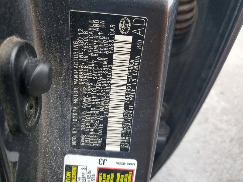 2013 Toyota Corolla მანქანა იყიდება აუქციონზე, vin: 2T1BU4EE9DC920679, აუქციონის ნომერი: 75417095