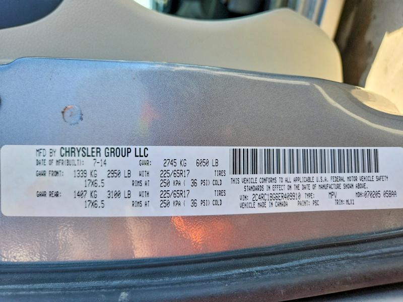 77006745 :رقم المزاد ، 2C4RC1BG6ER409910 vin ، 2014 Chrysler Town & Country مزاد بيع