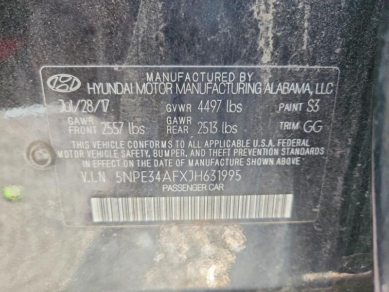 Продажа на аукционе авто 2018 Hyundai Sonata, vin: 5NPE34AFXJH631995, номер лота: 78871705