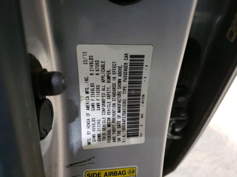 76410015 :رقم المزاد ، 19UUA8F27DA015392 vin ، 2013 Acura Tl مزاد بيع