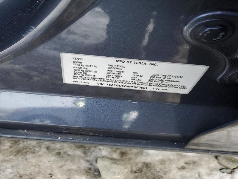 Продажа на аукционе авто 2023 Tesla Model Y, vin: 7SAYGDED9PF960661, номер лота: 76111295