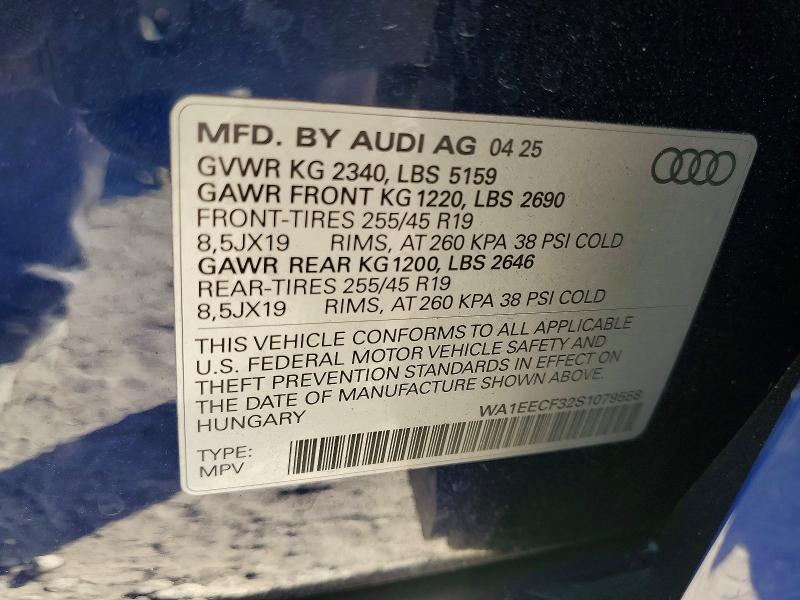 76363335 :رقم المزاد ، WA1EECF32S1079558 vin ، 2025 Audi Q3 Premium مزاد بيع