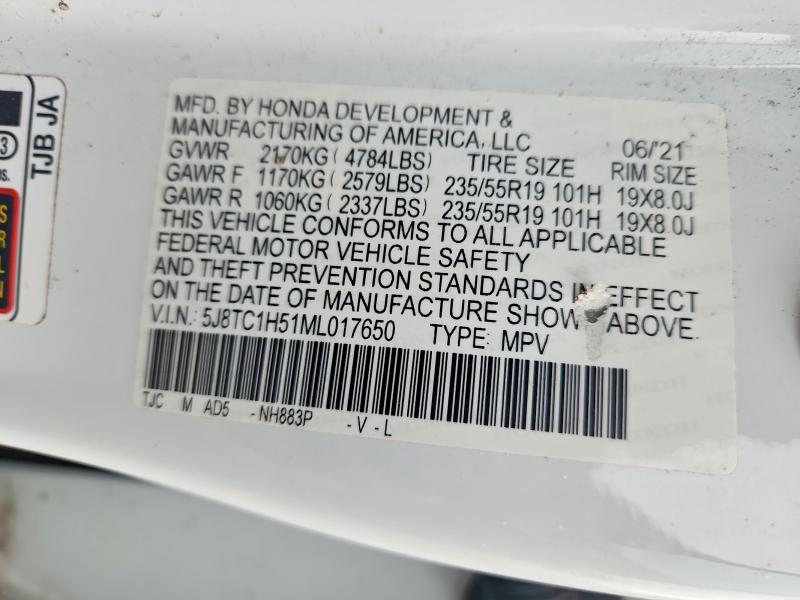 Aukcja sprzedaży 2021 Acura Rdx, vin: 5J8TC1H51ML017650, numer aukcji: 75568715