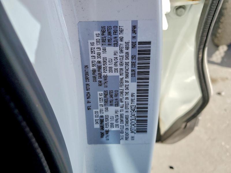 Продажа на аукционе авто 2020 Mazda Cx-9, vin: JM3TCADY3L0419403, номер лота: 76073425
