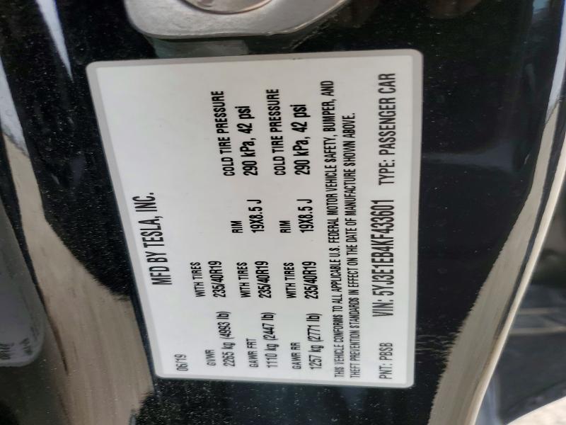 Aukcja sprzedaży 2019 Tesla Model 3, vin: 5YJ3E1EB4KF433601, numer aukcji: 78597175