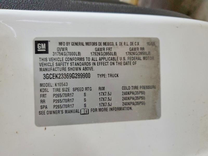 2009 Chevrolet Silverado მანქანა იყიდება აუქციონზე, vin: 3GCEK23369G289900, აუქციონის ნომერი: 78125865